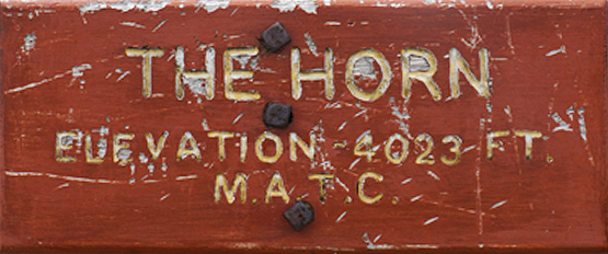 saddleback horn summit sign